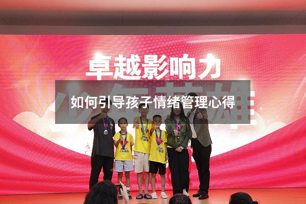 如何引导孩子情绪管理心得