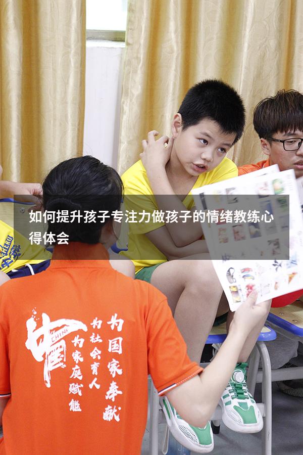 如何提升孩子专注力做孩子的情绪教练心得体会