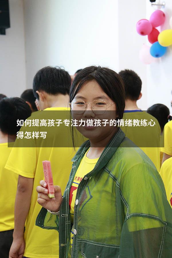 如何提高孩子专注力做孩子的情绪教练心得怎样写