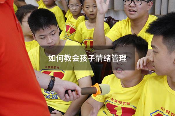 如何教会孩子情绪管理