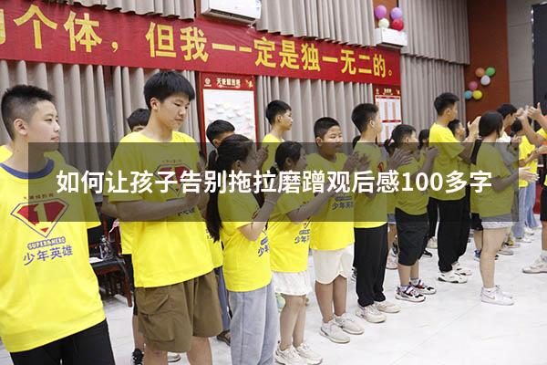 如何让孩子告别拖拉磨蹭观后感100多字