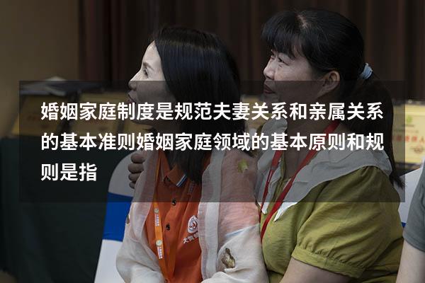 婚姻家庭制度是规范夫妻关系和亲属关系的基本准则（婚姻家庭领域的基本原则和规则是指）