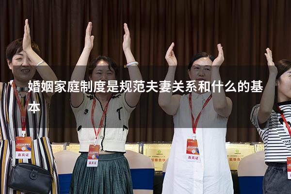 婚姻家庭制度是规范夫妻关系和什么的基本