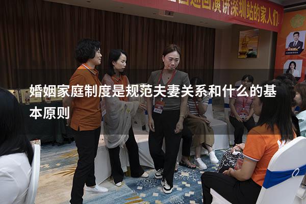 婚姻家庭制度是规范夫妻关系和什么的基本原则