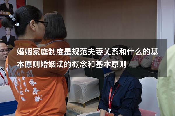 婚姻家庭制度是规范夫妻关系和什么的基本原则（婚姻法的概念和基本原则）