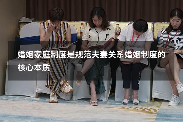 婚姻家庭制度是规范夫妻关系（婚姻制度的核心本质）