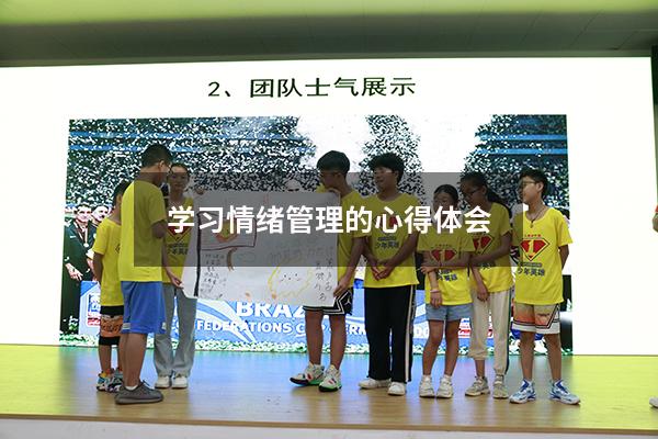 学习情绪管理的心得体会5580