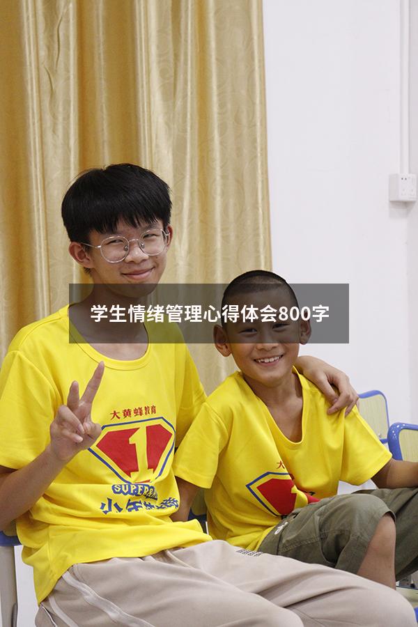学生情绪管理心得体会800字