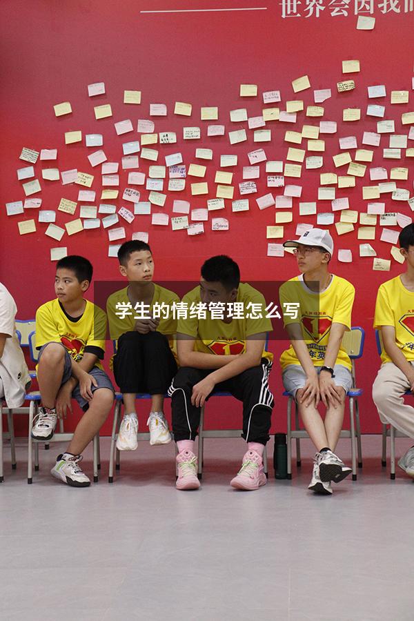 学生的情绪管理怎么写