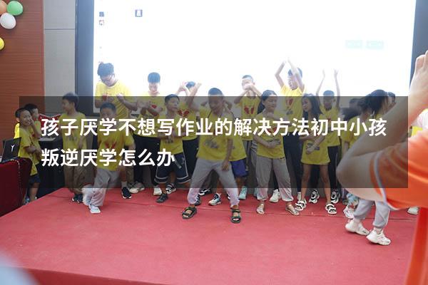 孩子厌学不想写作业的解决方法（初中小孩叛逆厌学怎么办）
