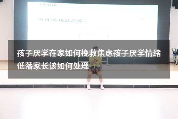孩子厌学在家如何挽救焦虑（孩子厌学情绪低落家长该如何处理）