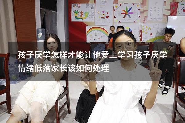 孩子厌学怎样才能让他爱上学习（孩子厌学情绪低落家长该如何处理）