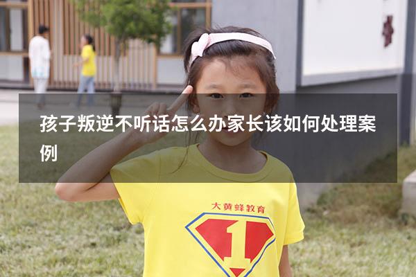 孩子叛逆不听话怎么办家长该如何处理案例