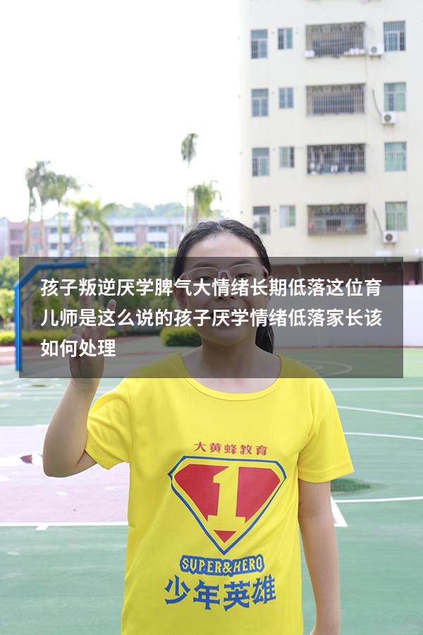 孩子叛逆厌学，脾气大，情绪长期低落，这位育儿师是这么说的（孩子厌学情绪低落家长该如何处理）
