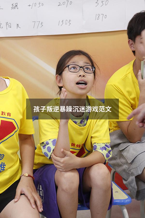 孩子叛逆暴躁沉迷游戏范文