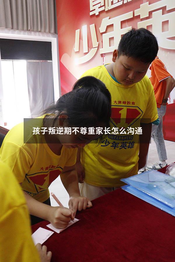 孩子叛逆期不尊重家长怎么沟通