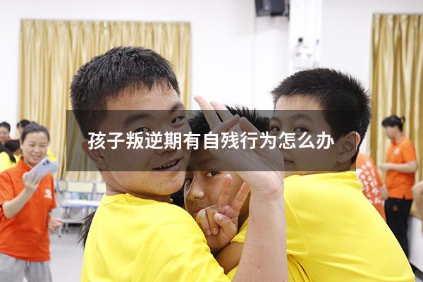 孩子叛逆期有自残行为怎么办