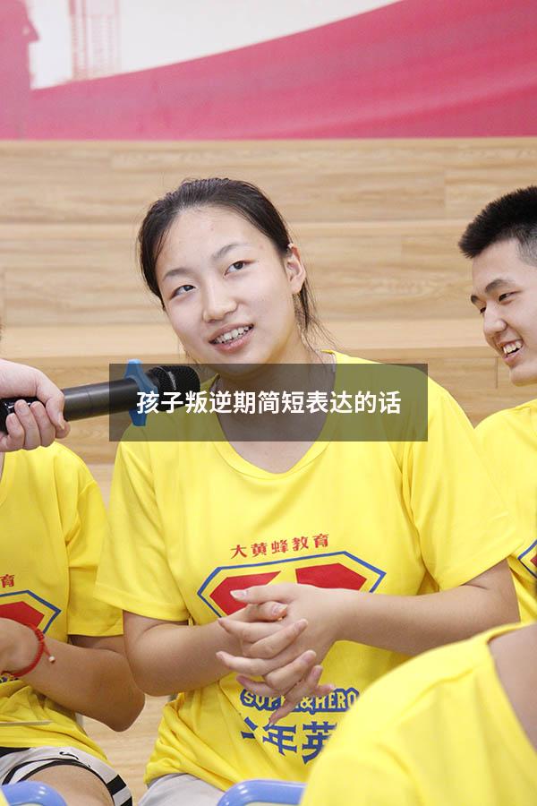 孩子叛逆期简短表达的话