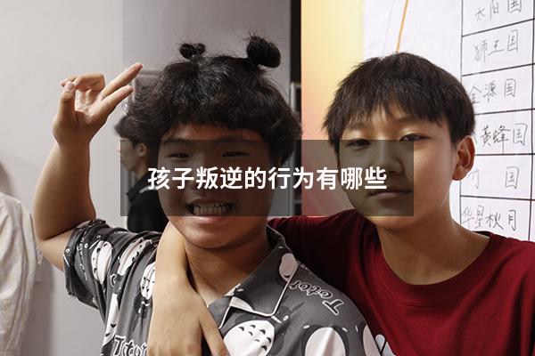 孩子叛逆的行为有哪些