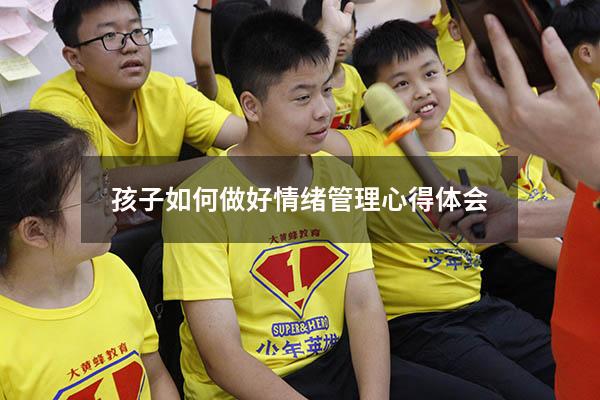 孩子如何做好情绪管理心得体会