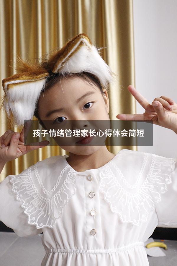 孩子情绪管理家长心得体会简短