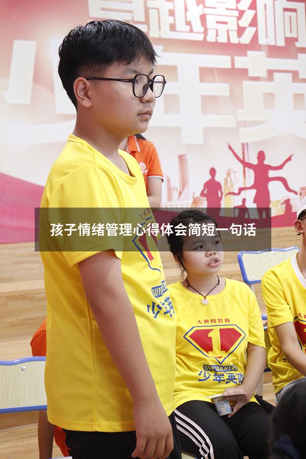 孩子情绪管理心得体会简短一句话