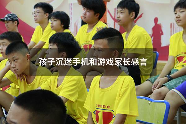 孩子沉迷手机和游戏家长感言