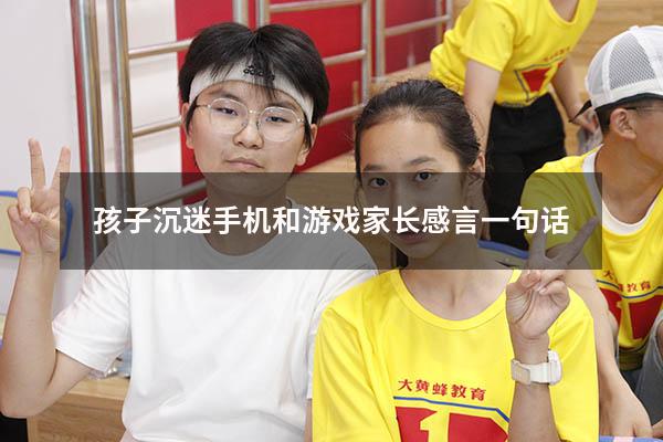 孩子沉迷手机和游戏家长感言一句话（对沉迷游戏的孩子的寄语）