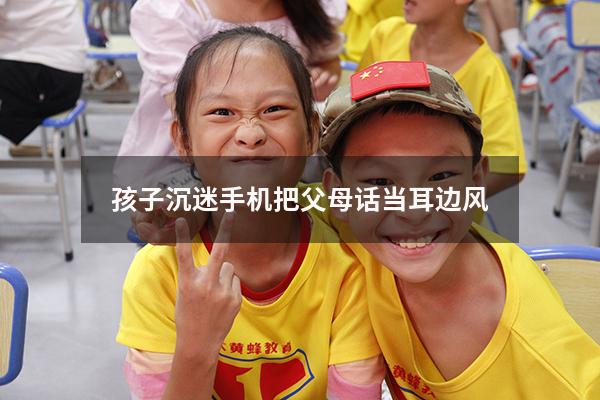 孩子沉迷手机把父母话当耳边风