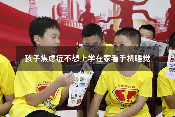 孩子焦虑症不想上学在家看手机睡觉