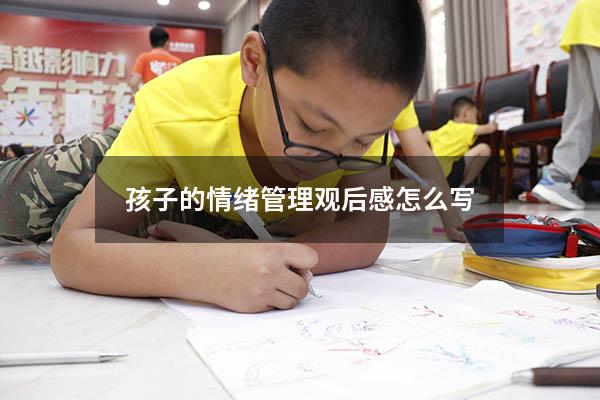孩子的情绪管理观后感怎么写