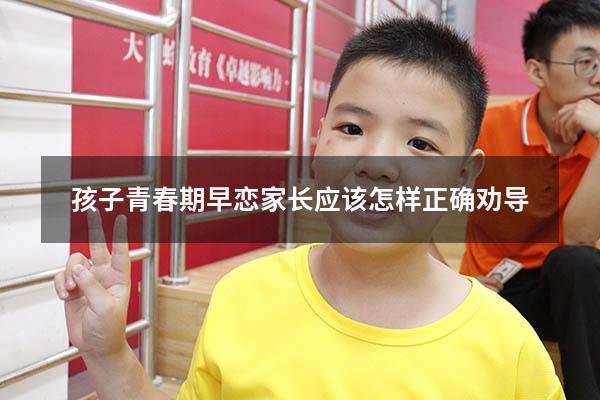 孩子青春期早恋家长应该怎样正确劝导