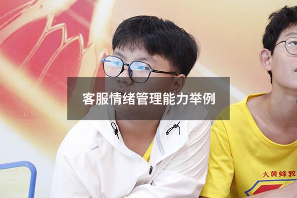 客服情绪管理能力举例