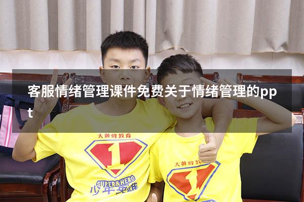 客服情绪管理课件免费（关于情绪管理的ppt）