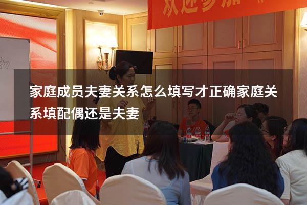家庭成员夫妻关系怎么填写才正确（家庭关系填配偶还是夫妻）
