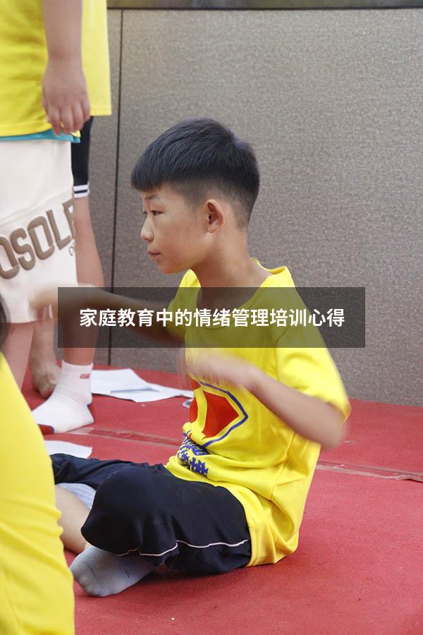 家庭教育中的情绪管理培训心得