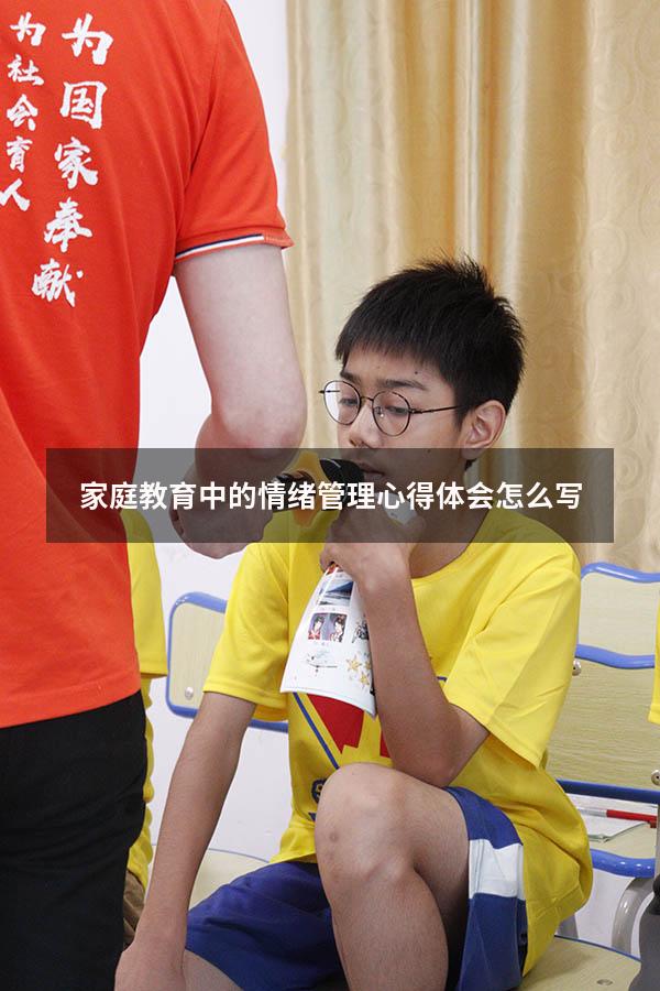 家庭教育中的情绪管理心得体会怎么写