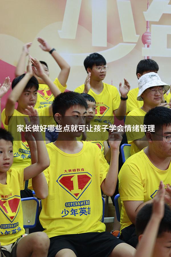 家长做好哪些点就可让孩子学会情绪管理