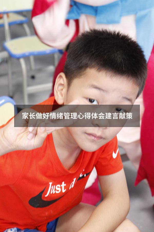 家长做好情绪管理心得体会建言献策