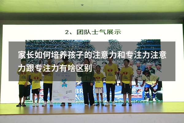 家长如何培养孩子的注意力和专注力（注意力跟专注力有啥区别）