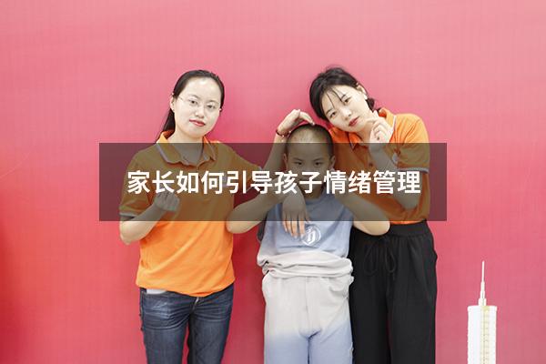 家长如何引导孩子情绪管理