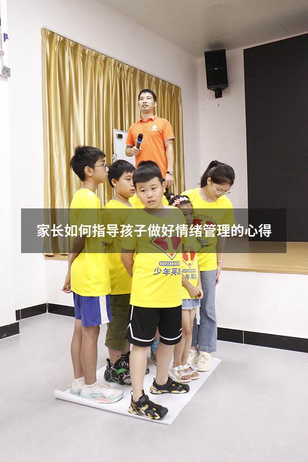 家长如何指导孩子做好情绪管理的心得