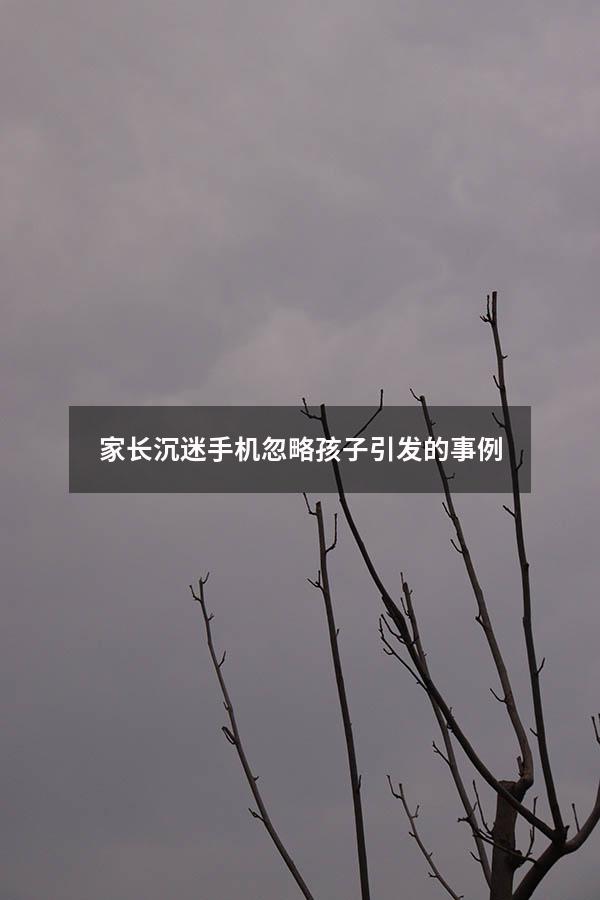 家长沉迷手机忽略孩子引发的事例