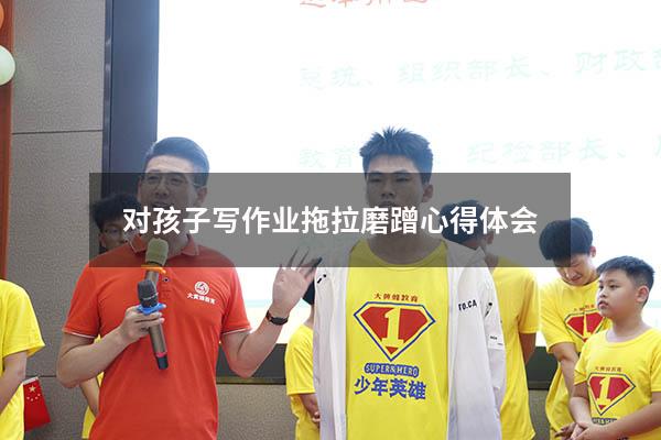 对孩子写作业拖拉磨蹭心得体会