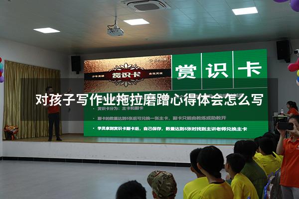 对孩子写作业拖拉磨蹭心得体会怎么写