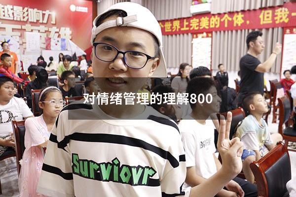 对情绪管理的理解800