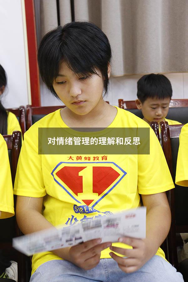 对情绪管理的理解和反思