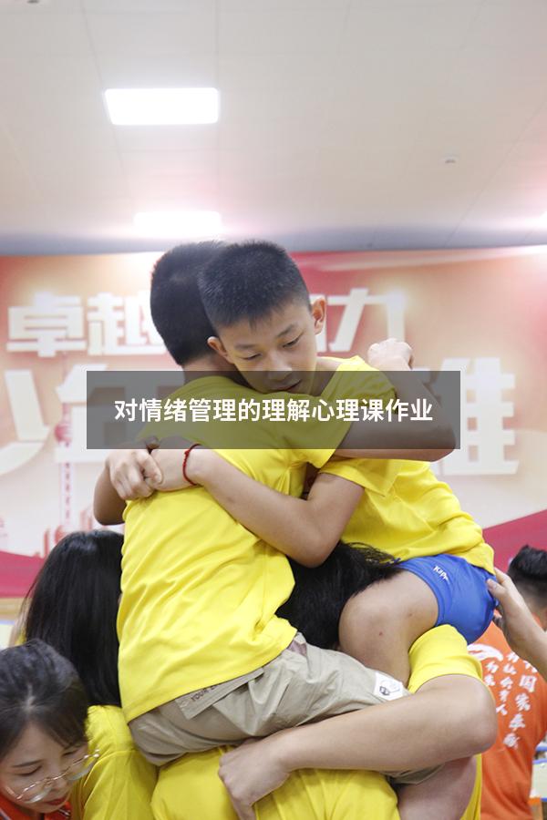 对情绪管理的理解心理课作业