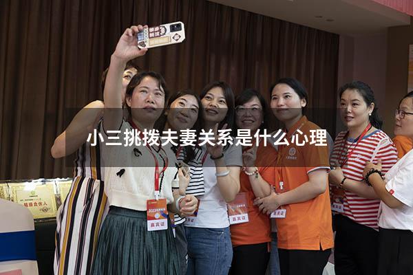 小三挑拨夫妻关系是什么心理