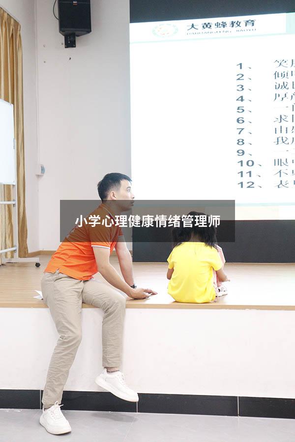 小学心理健康情绪管理师